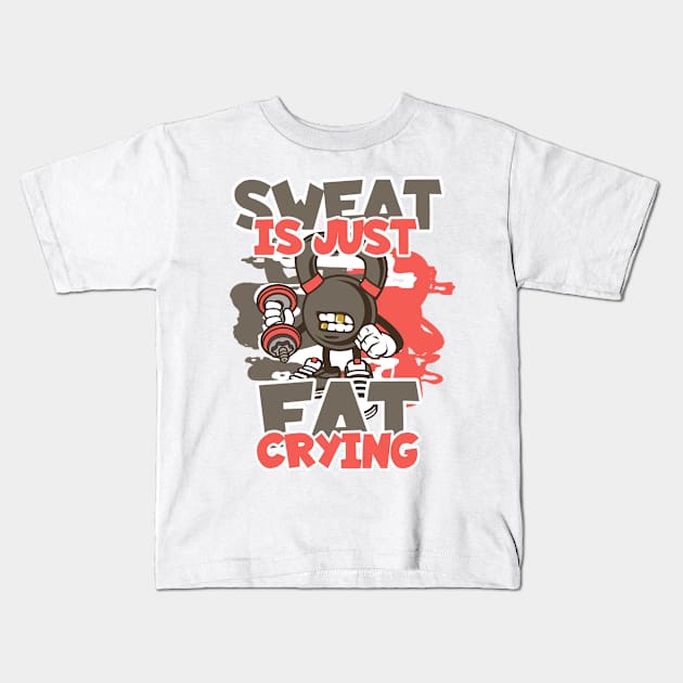 Fitness Gym Workout Slimming Sweat Kids T-Shirt by ShirtyLife